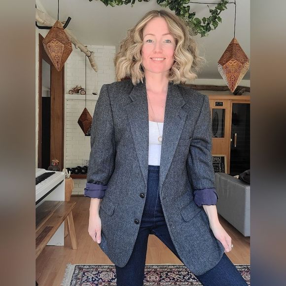 Vintage Gray Blazer - Picture 3 of 10